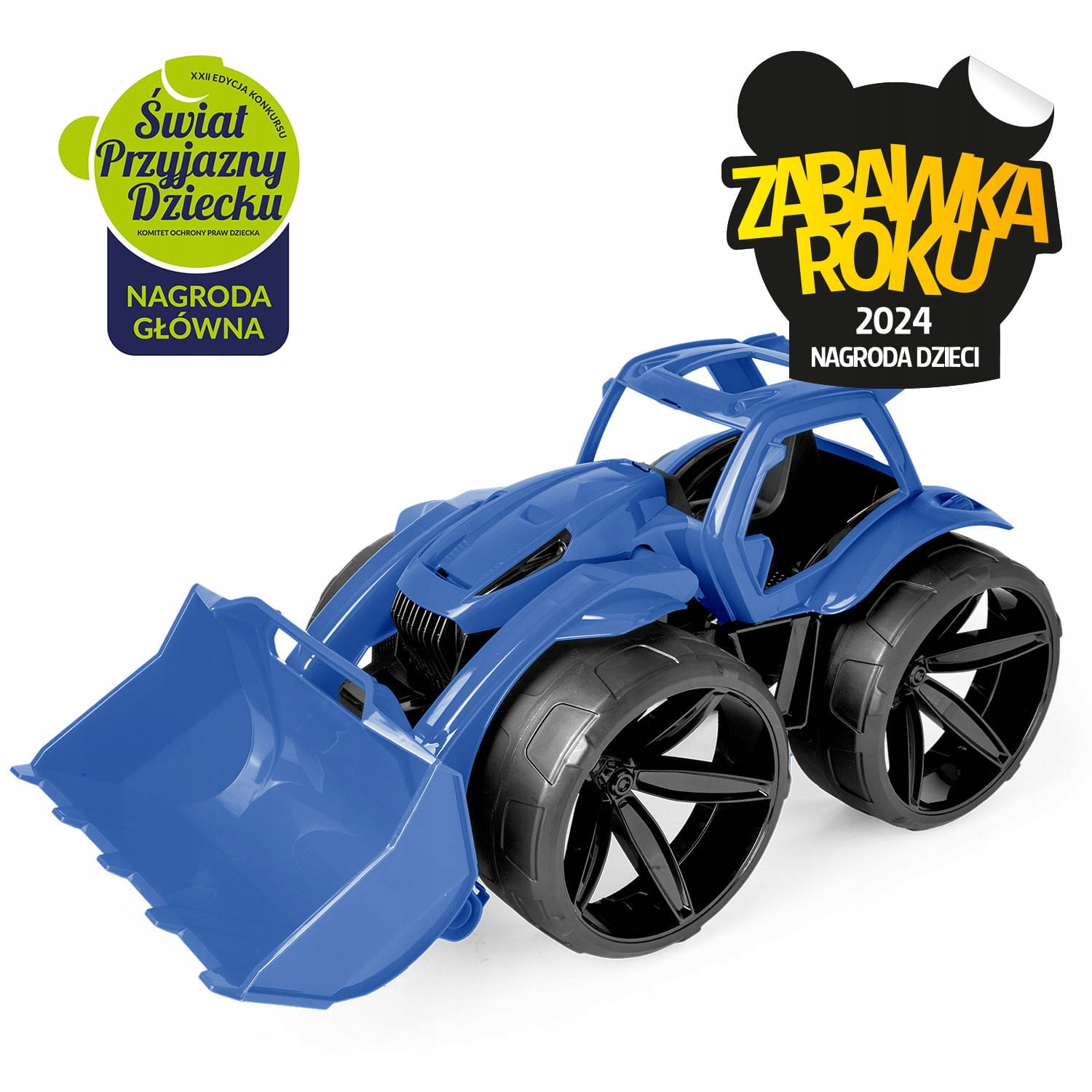 Granatowy Gigant Maximus Spychacz WADER Duży samochód na PREZENT Marka Wader