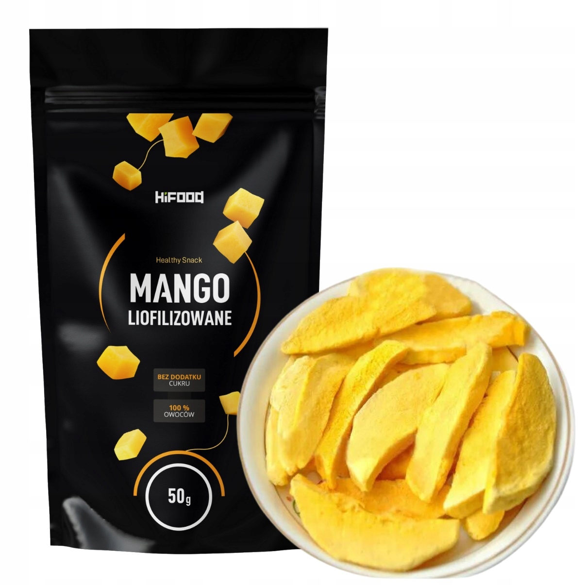 Mango Liofilizowane 50g Plastry HiFOOD Premium