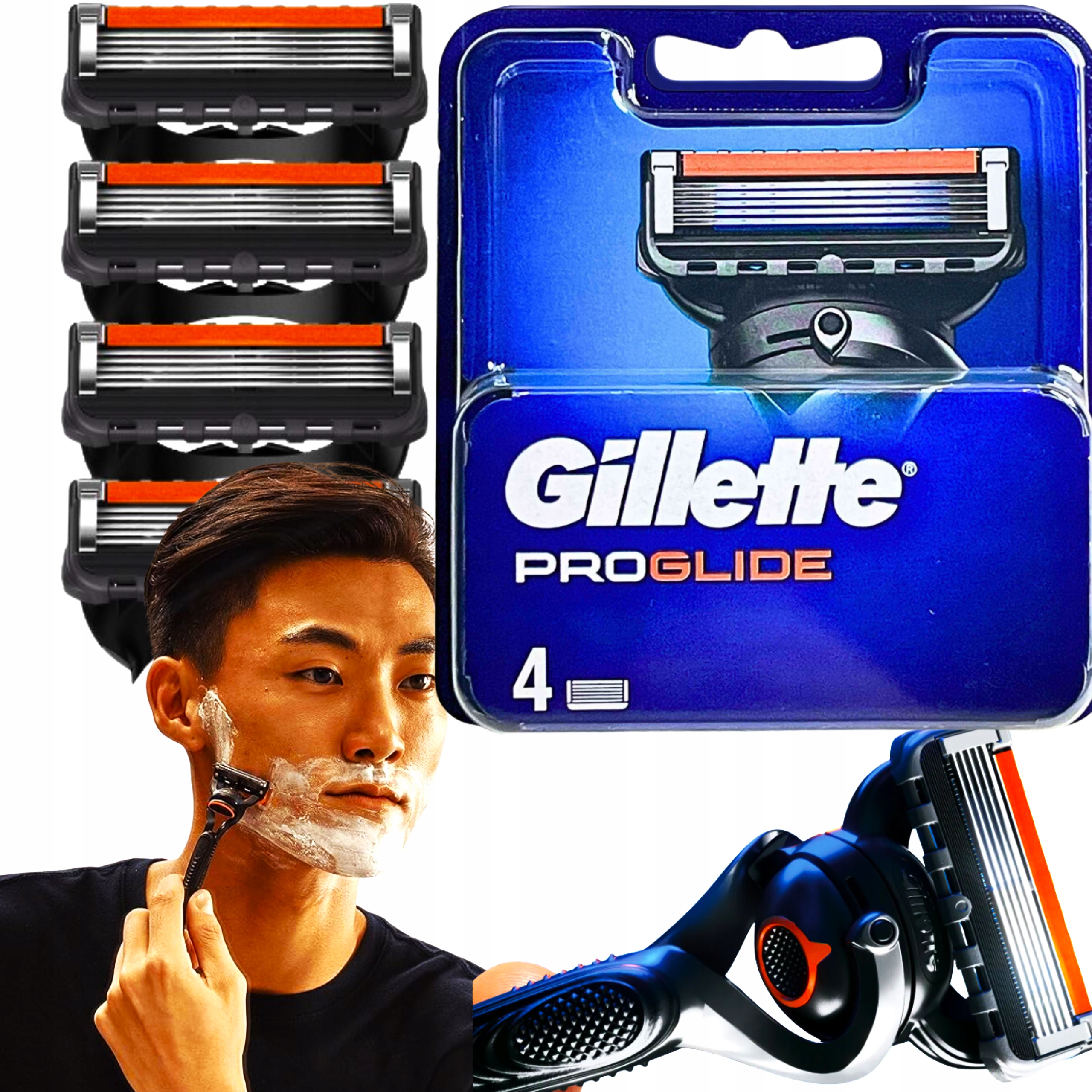 Ostrza Wkłady Do Maszynki Gillette Fusion 5 ProGlide Do Golenia 4x