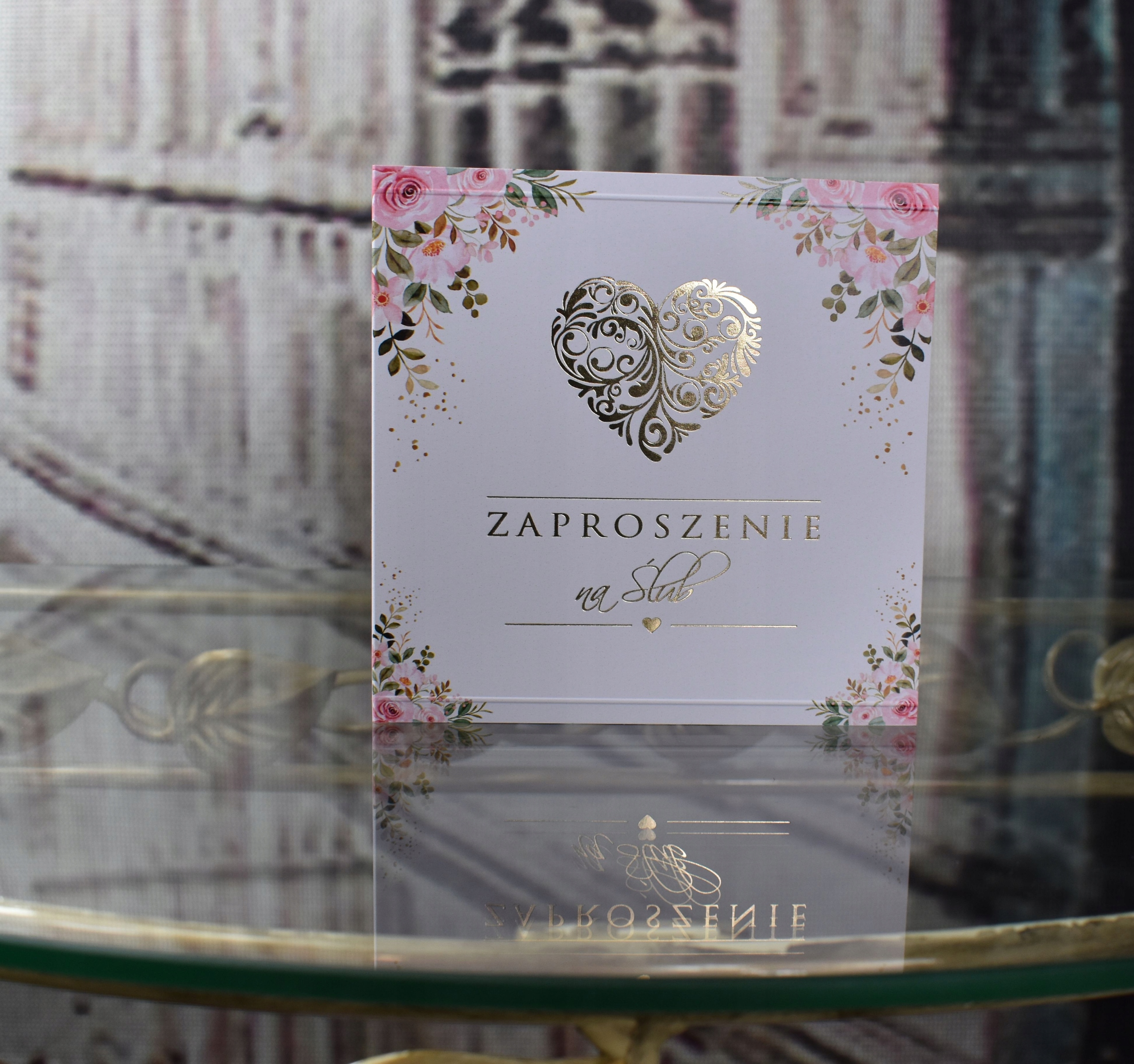Zaproszenia Ślubne ZŁOCONE Bestseller, PRÓBNE-HIT Liczba sztuk 1 szt.
