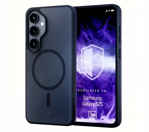 Etui plecki 3mk Smoke MagCase Czarne do Samsung Galaxy S25