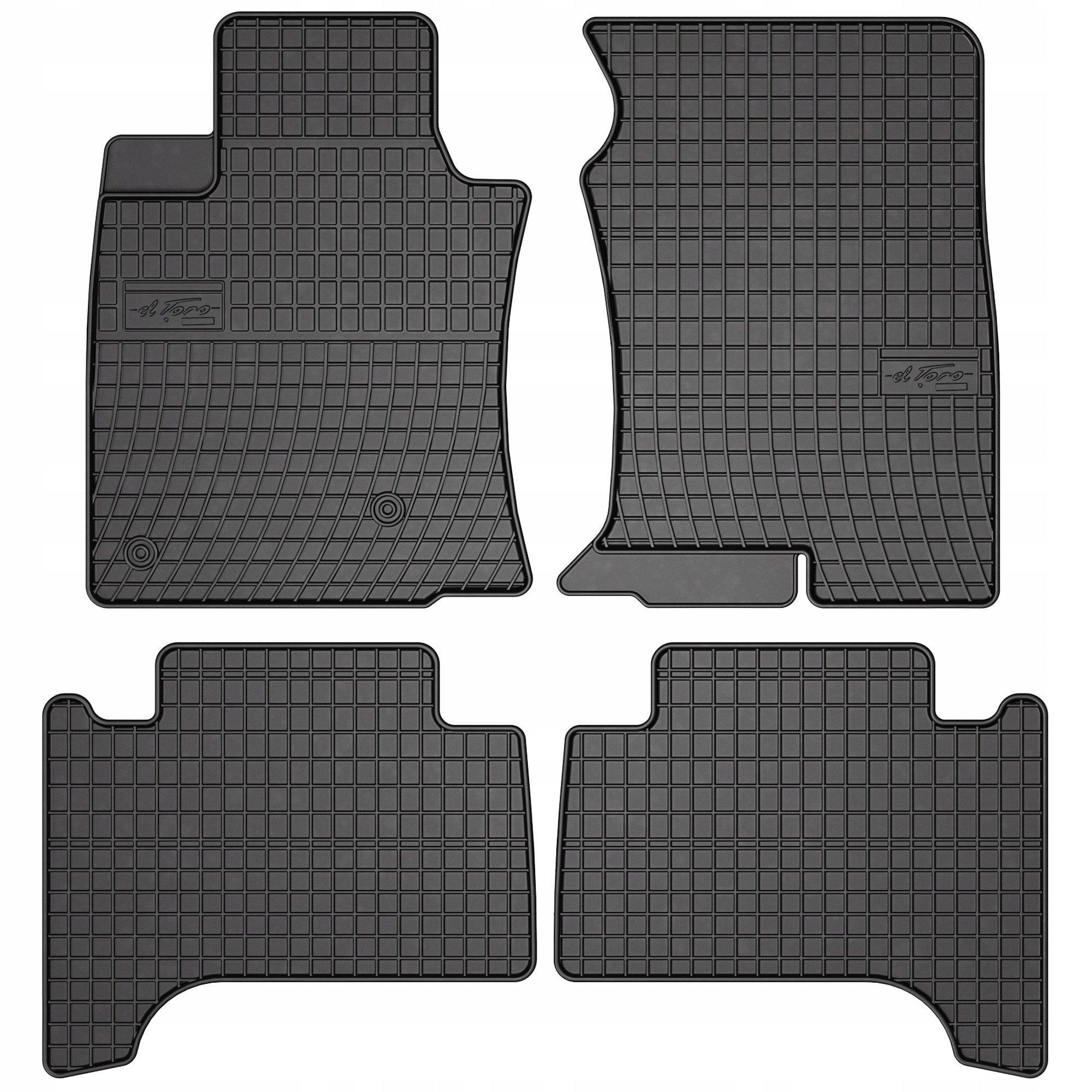 Gumové koberce černé Toyota Land Cruiser 120 2002-2009 150 Prado od roku 200