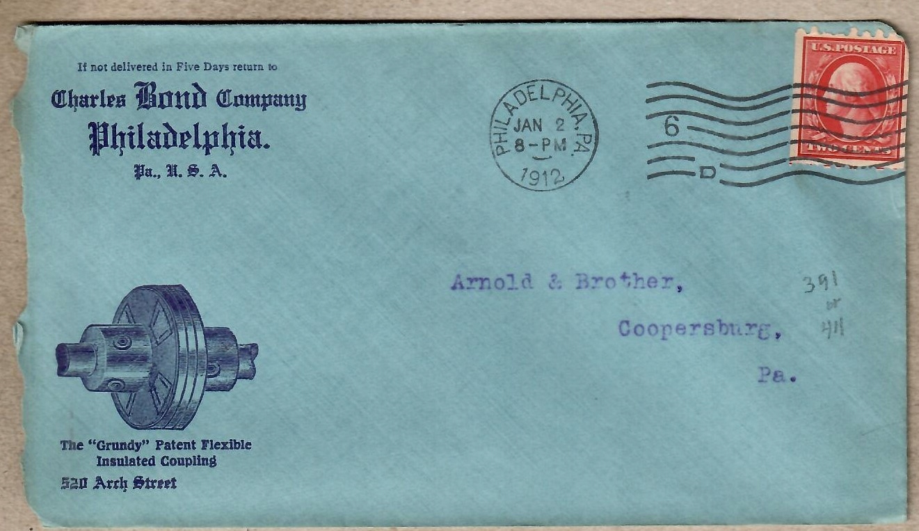 USA, 1912 r. , koperta