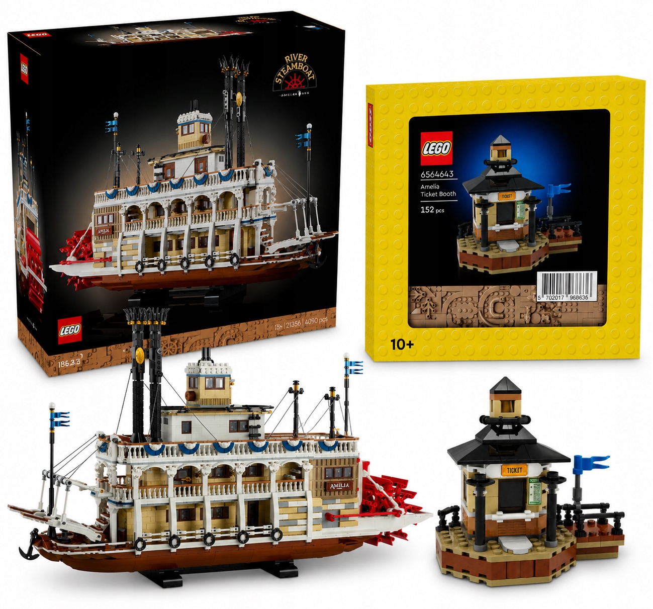 Lego Ideas 21356 Parník říční Lego Ideas 5009157 Pokladna lodí
