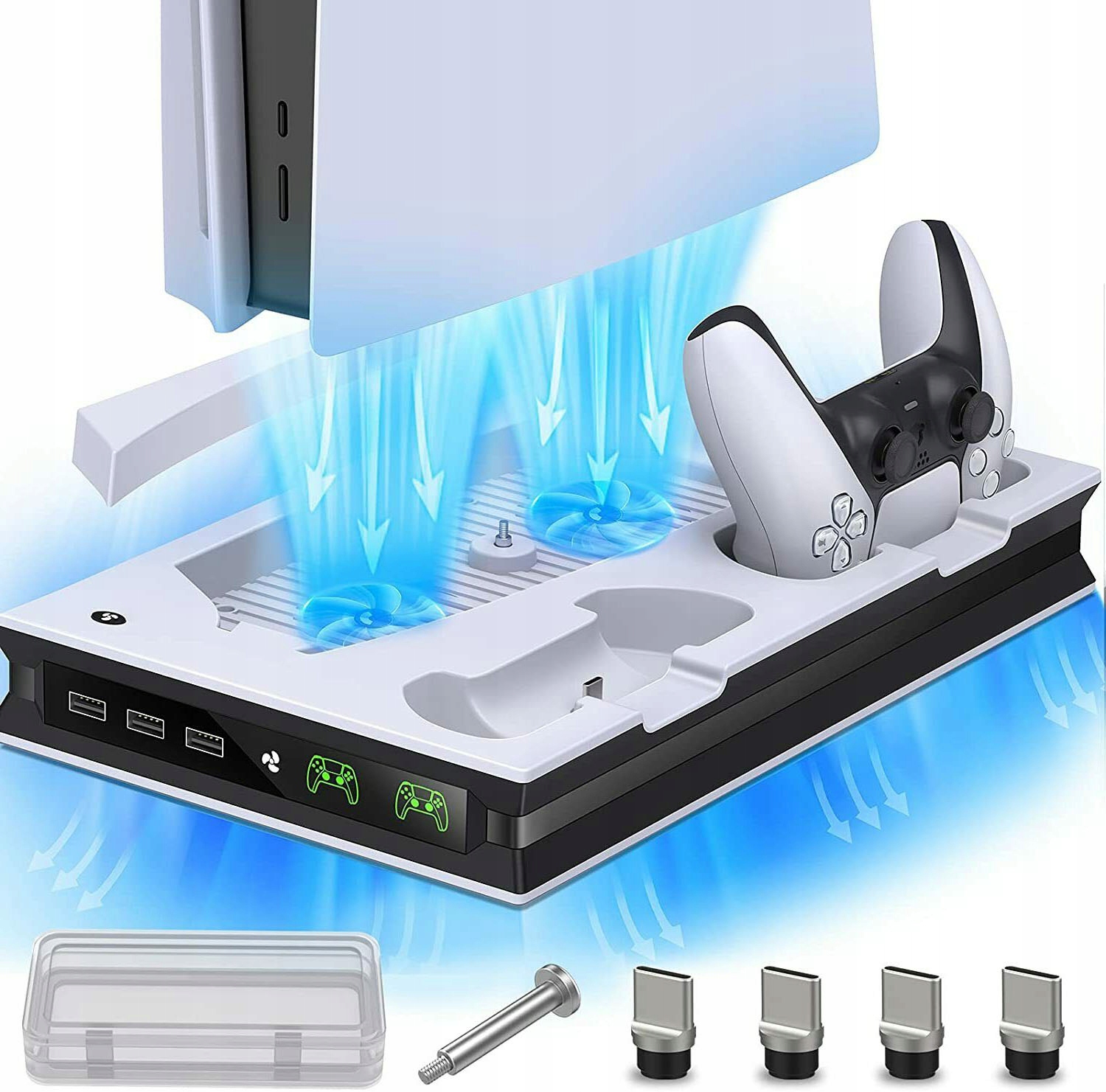 Stacja Wielofunkcyjna Do PS5 Ładowarka Podstawka Chłodząca Ładująca Stojak