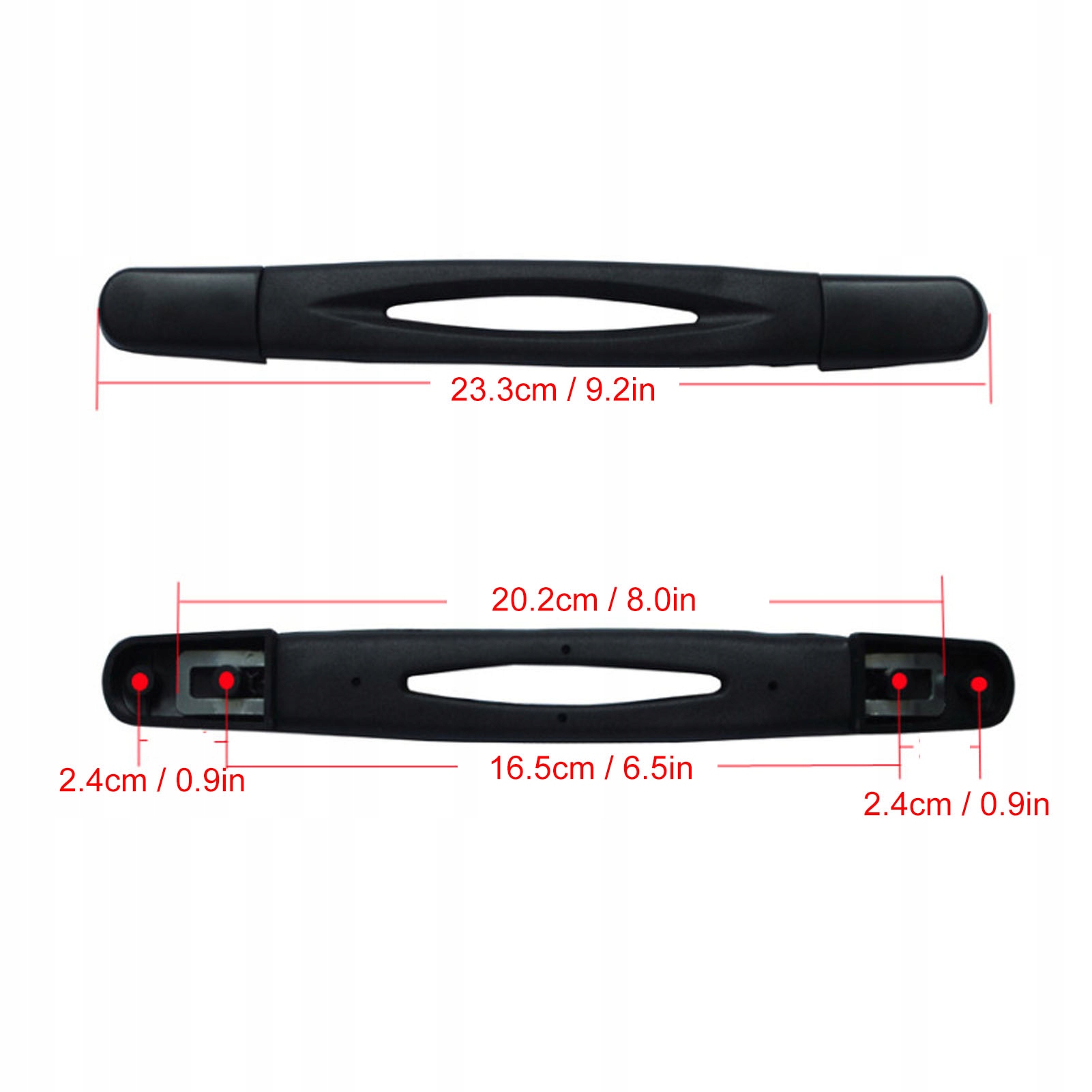 UCHWYT RĄCZKA CZĘŚĆ DO WALIZKI TORBY BAGAŻ CZARN Marka bez marki