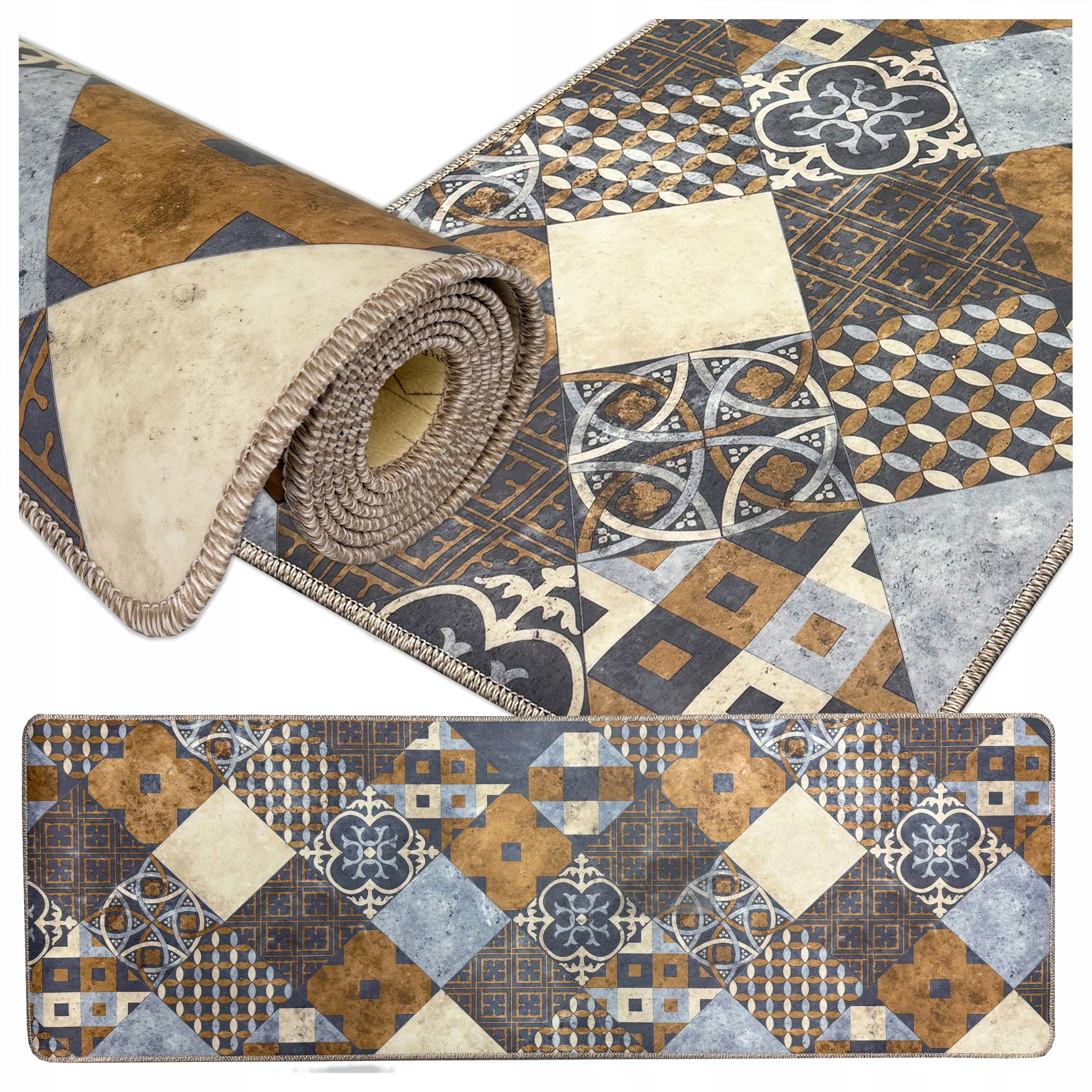 Koberec Běhoun do kuchyně Protiskluzový Koberec Kuchyňský vinylový Pvc 63 x 180 cm