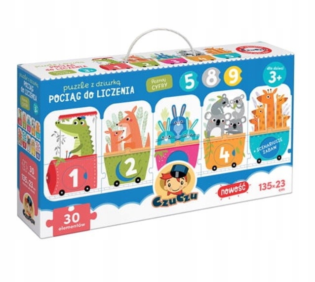 

Duże Puzzle dla Dzieci do Nauki Liczenia Pociąg!!