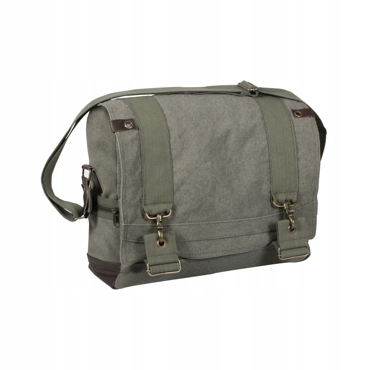 Taška přes rameno Vintage Pilot Messenger olivová 14 L