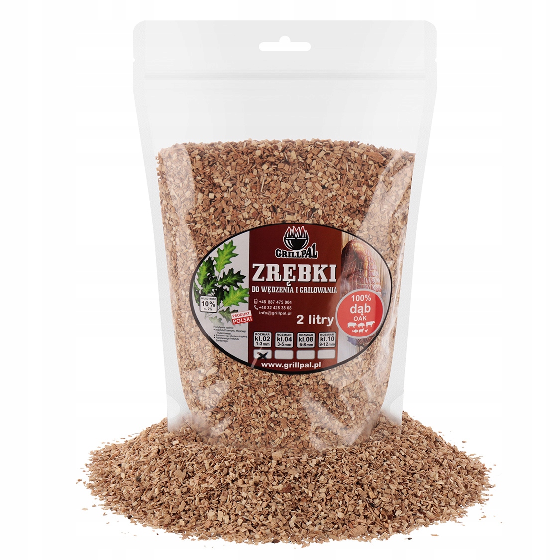 Zrębki wędzarnicze DĄB KL-08/2L GRILLPAL