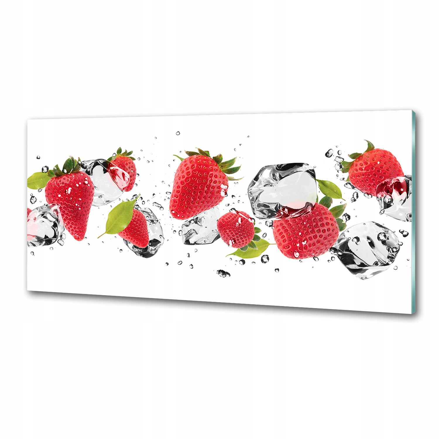 Panel do kuchyne Jahody a voda 125x50 cm Lepidlo