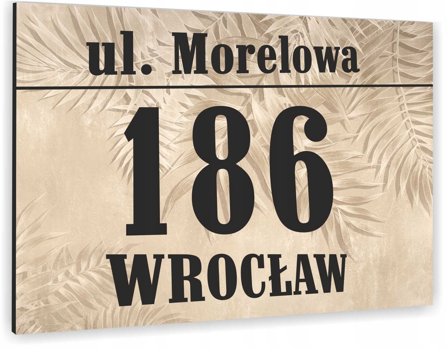 DUŻA Tabliczka ADRESOWA ALUMINIOWA 30x20 numer dom