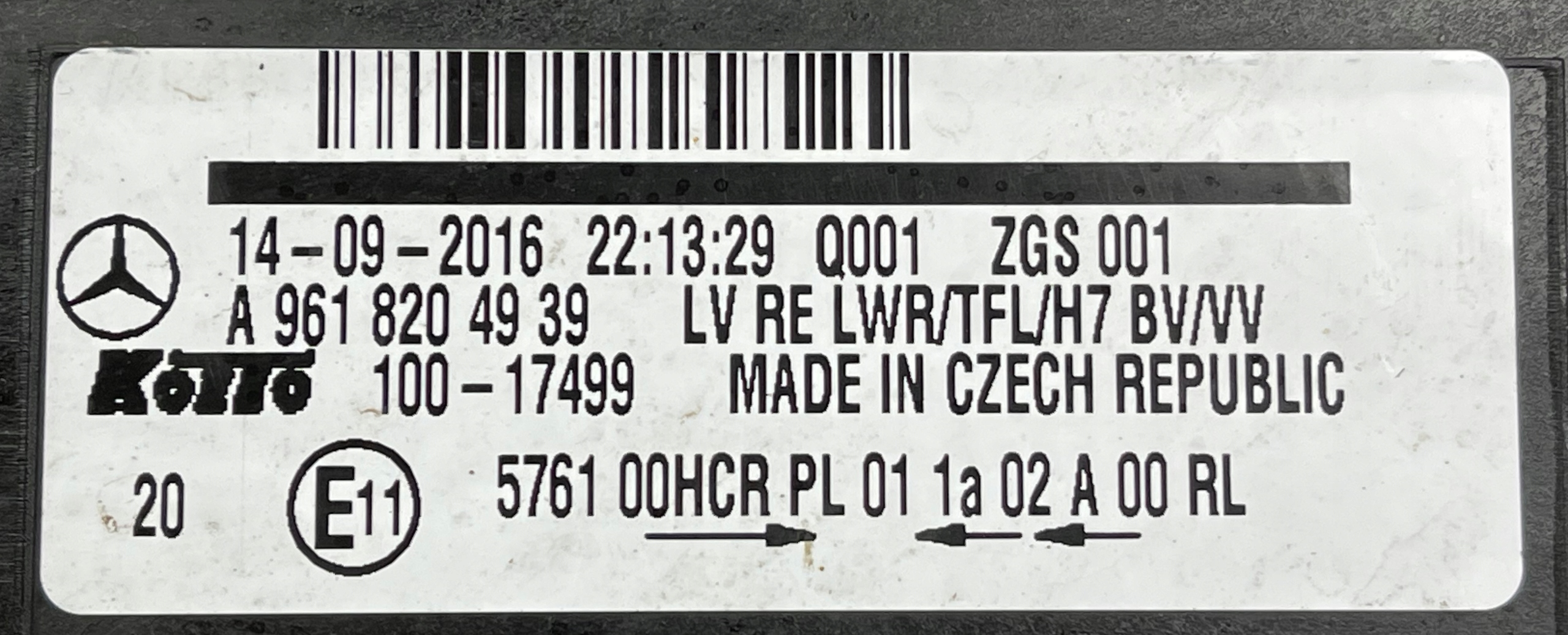 MERCEDES AROCS ANTOS light right front front A9618204939