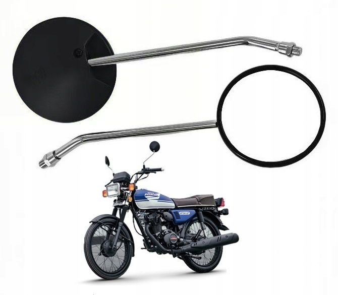 Lusterka Uniwersalne Gwinty Prawe M8 x 1,5 Motocykl Skuter