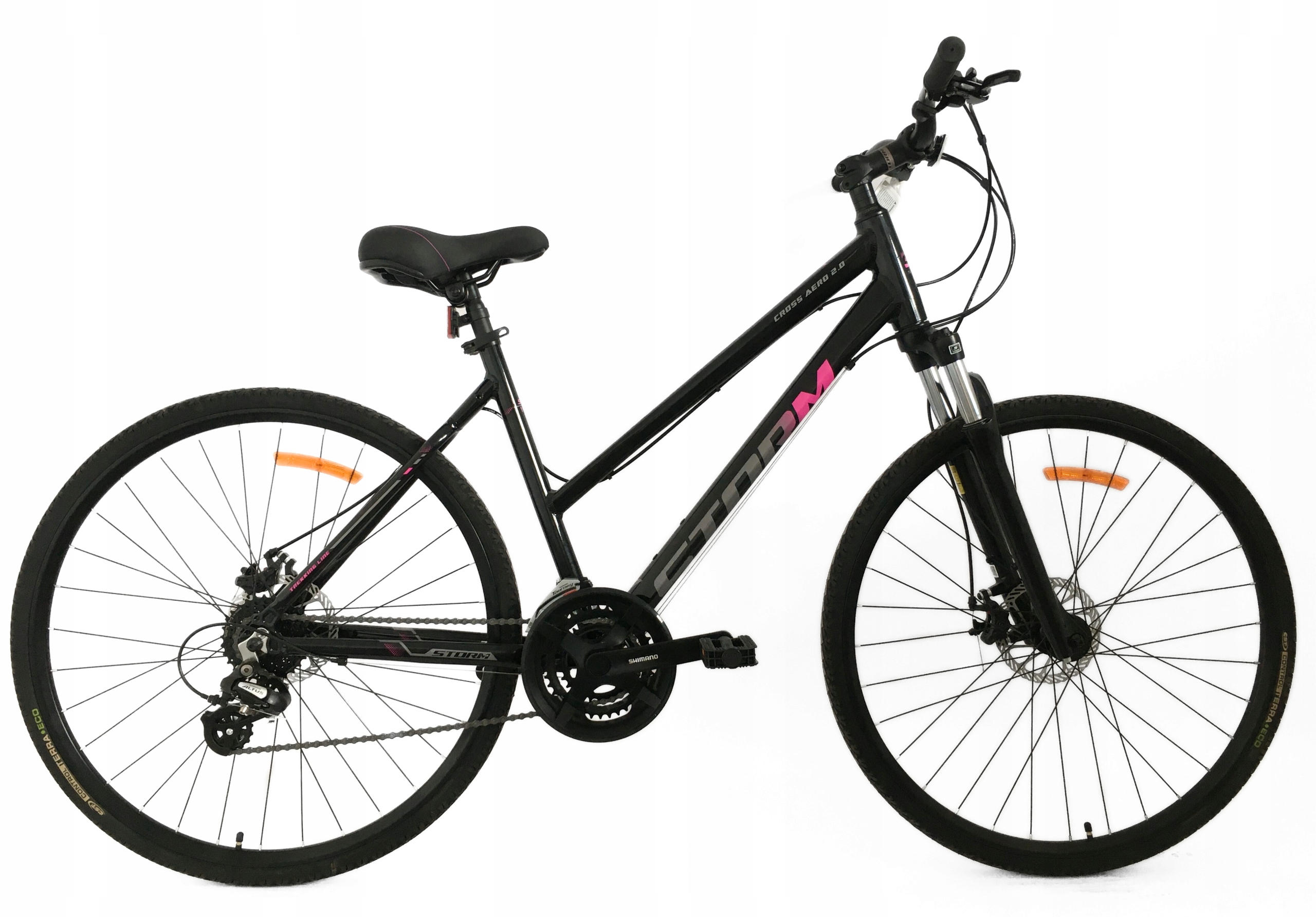 Rower Storm Cross Aero 2.0 Lady czarny/fuksja 19