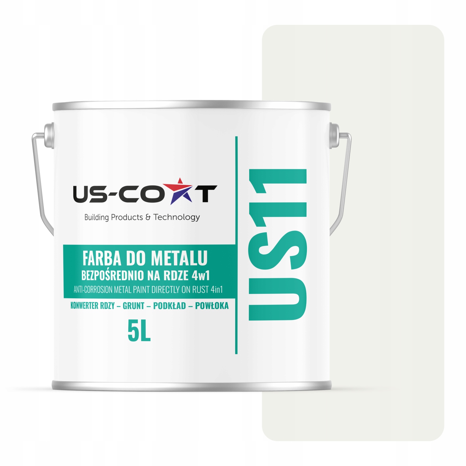 Farba Na Kov Na Hrdzu Plech Pozinkovaná 4v1 Biela Cestná RAL9016 Lesk 5L