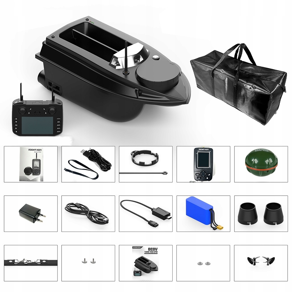 Návnadová Loď Flytec V030 Gps Auto Návrat 1X 20000 Mah Echosonda