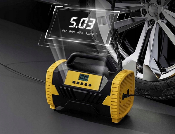 KOMPRESOR SAMOCHODOWY 12V 230V SPRĘŻARKA PRZENOŚNA Ciśnienie maksymalne 15 bar