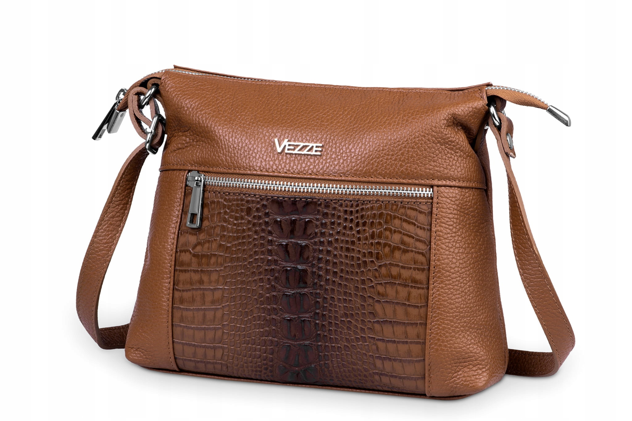 Kožená kabelka Vezze Selvaggia Ruda