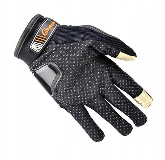 RĘKAWICE MOTOCYKLOWE MOTOR DOTYK POMARAŃCZOWE L Model RIDING TRIBE