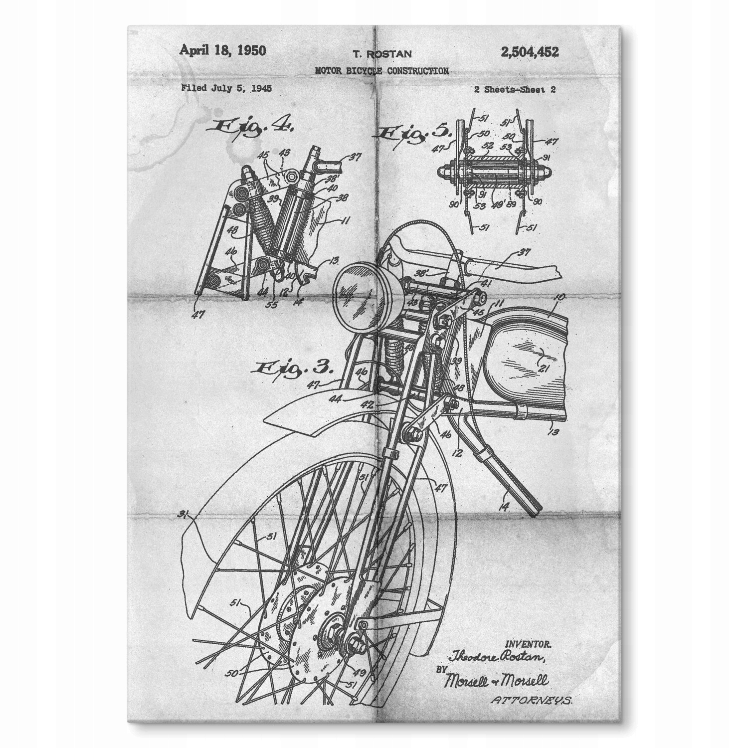 Kovový plakát Motocykl S