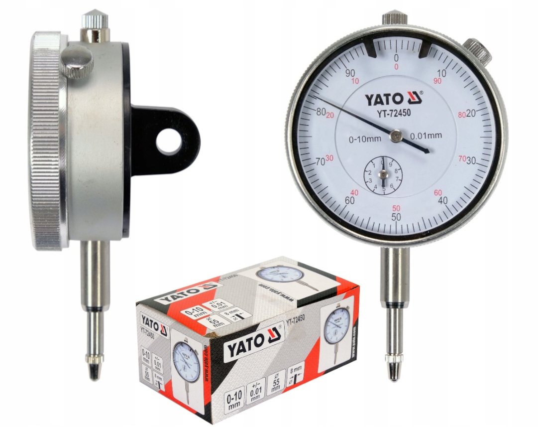 

Czujnik Zegarowy Na Statyw 0-10MM 0,01mm Yato
