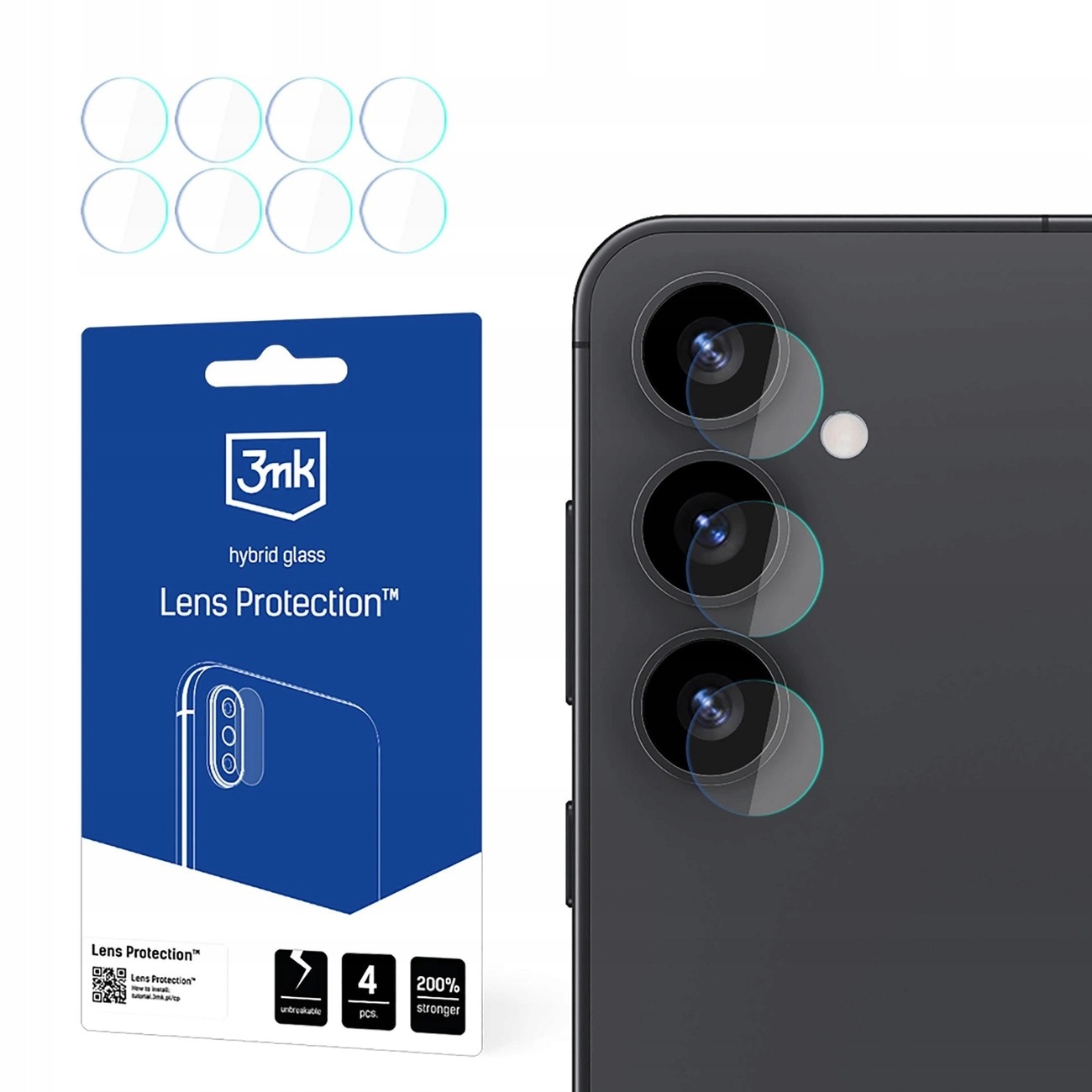 Szkło na obiektyw aparatu 3mk Lens Protection na Samsung Galaxy S25+