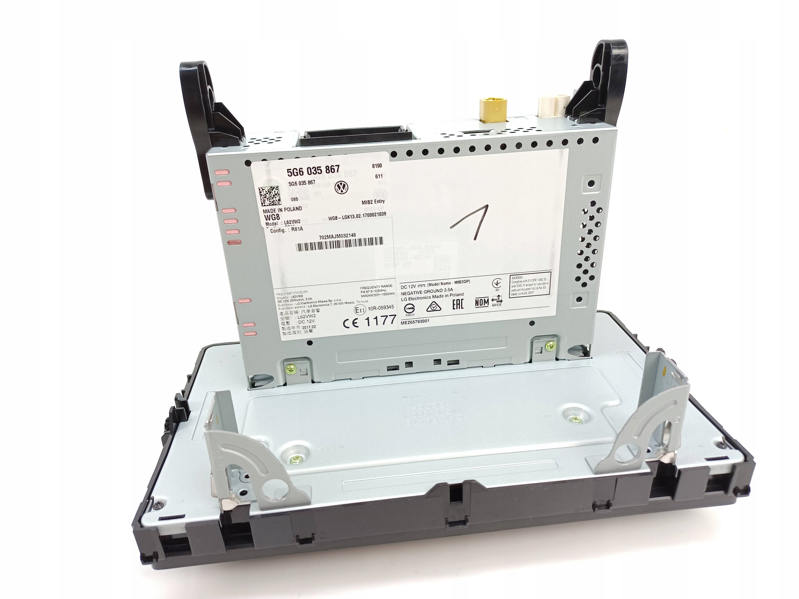 NOWE ORG RADIO DOTYKOWE SD VW GOLF VII 5G6035867 Part number 5G6035867