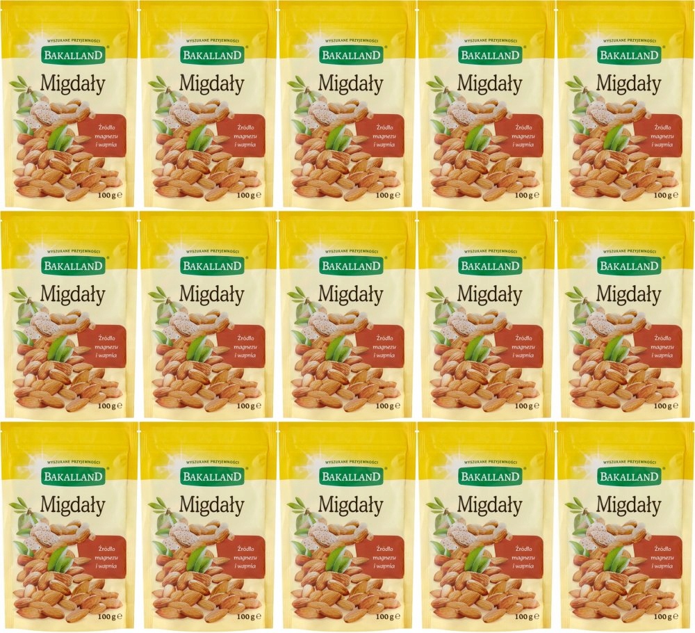 Bakalland Migdały całe 100g x15