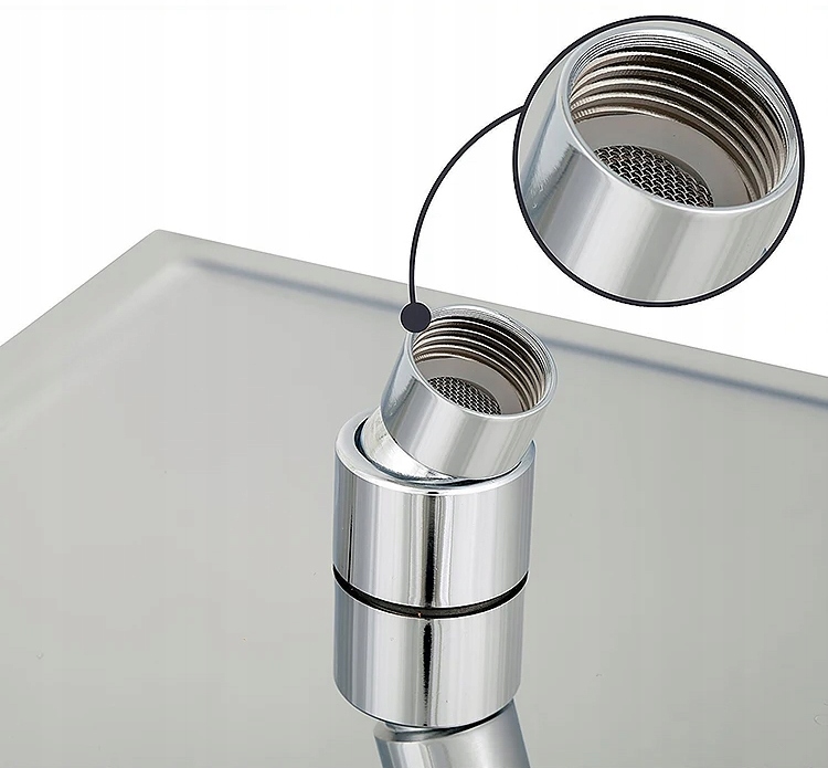 DESZCZOWNICA NATRYSKOWA PRYSZNICOWA SLIM 15cm KWADRATOWA CHROM CIENKA SLIM Typ natynkowy