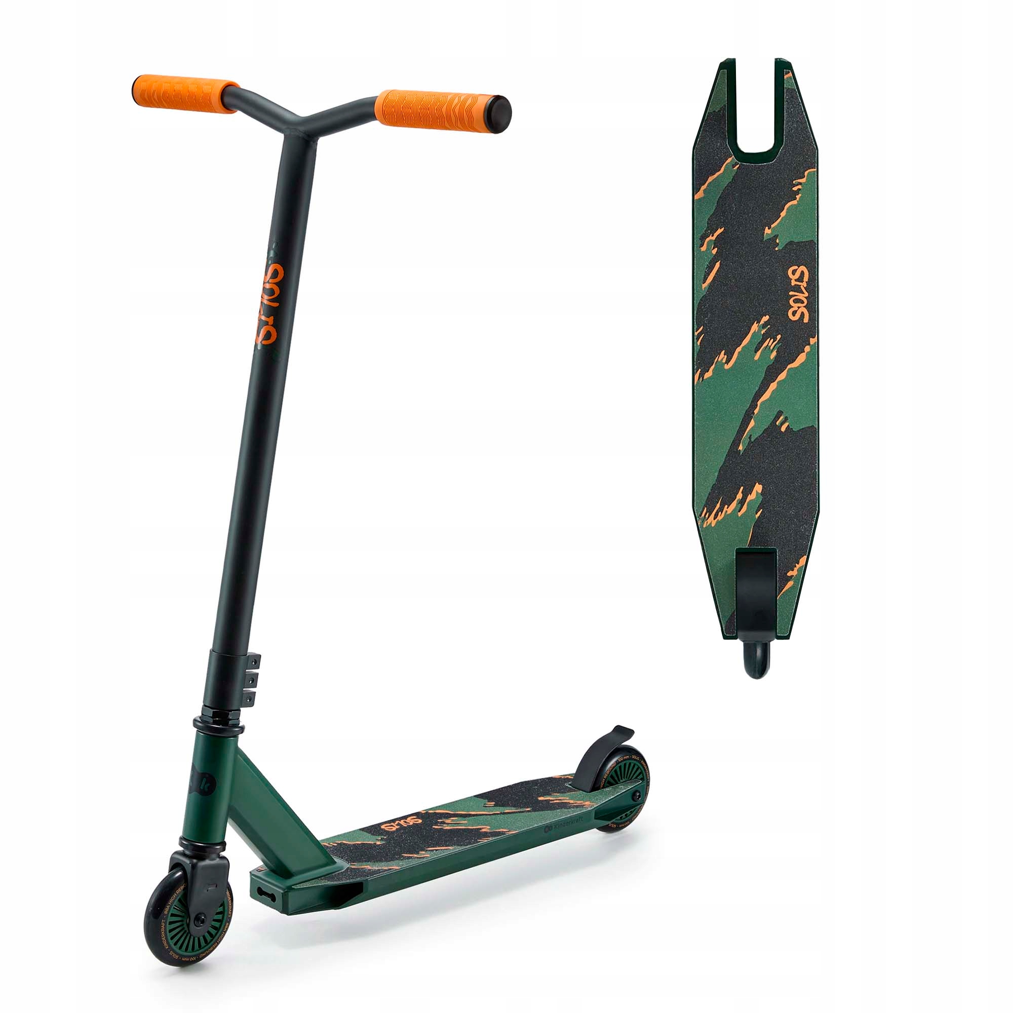 Hulajnoga Wyczynowa Kinderkraft Solis Scooter Solidna do100kg Stunt Zielona