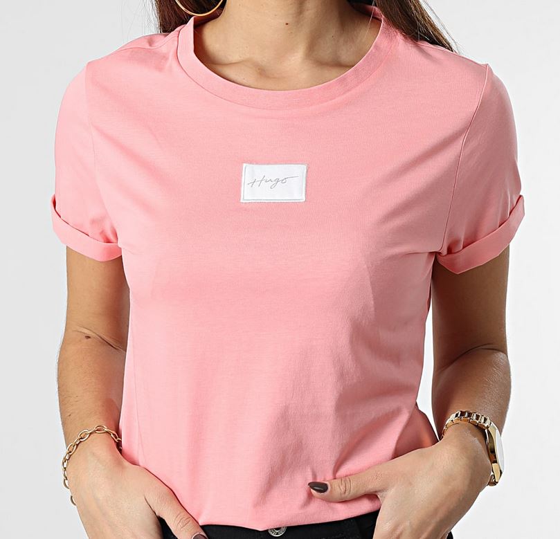 Hugo t-shirt 50479489 677 łososiowy S