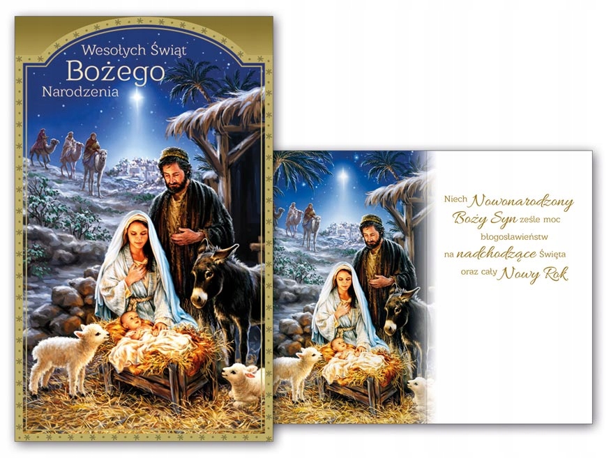 KARNET MAŁY LAURKA KARTKA ŚWIĘTA BN + KOPERTA