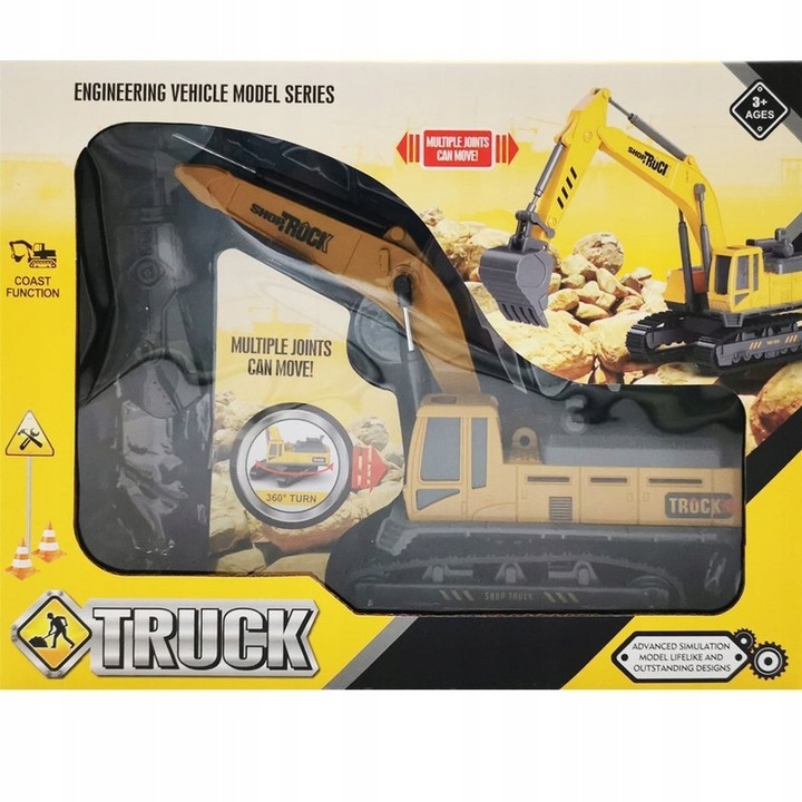 Koparka PRZECINAK na gąsienicach ruchome elementy