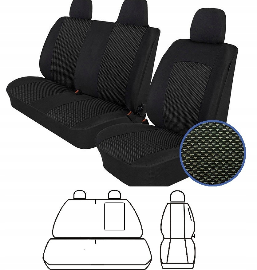 Autopoťahy Citroen Jumper, Fiat Ducato, Peugeot Boxer 06- (2+1)