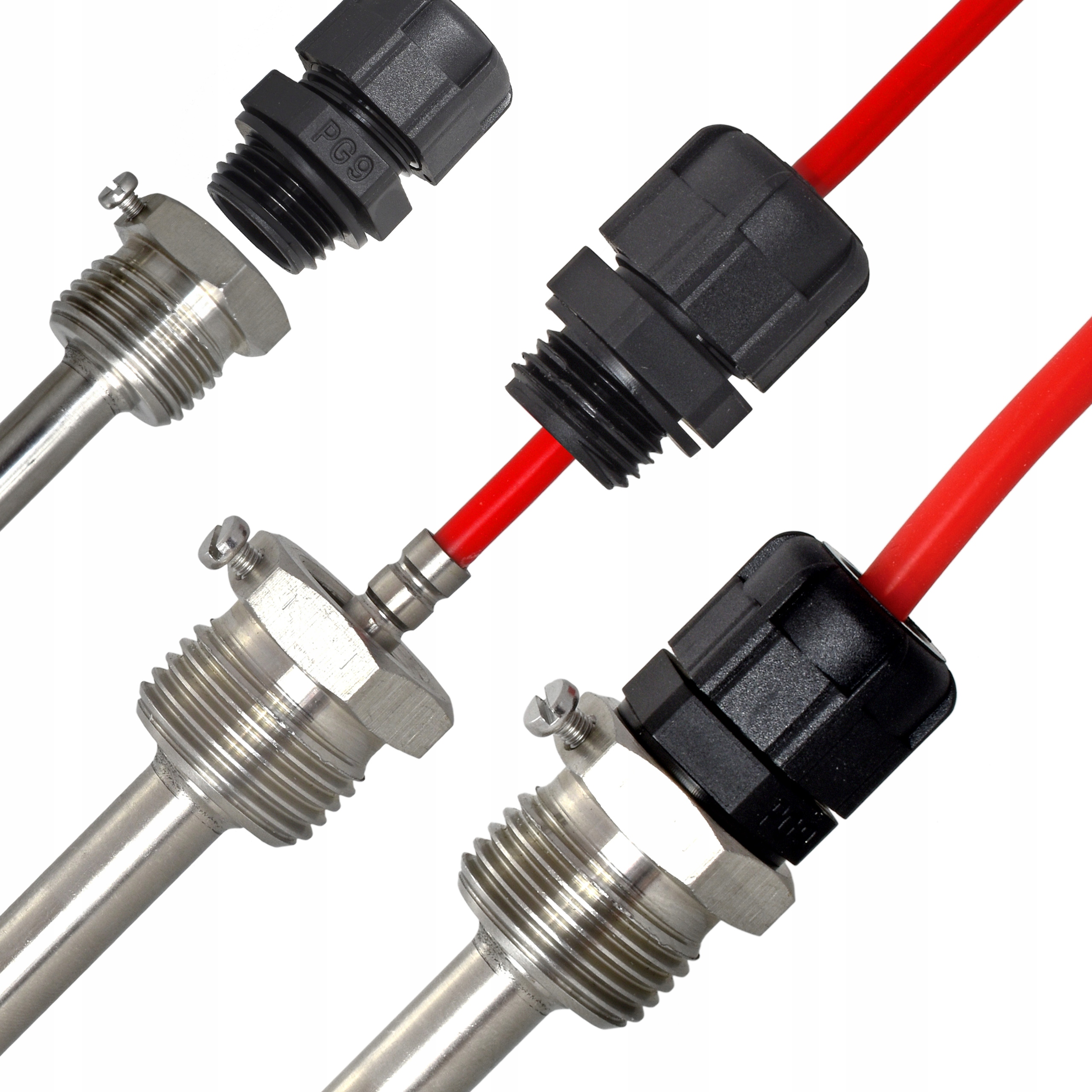 Dławik osłony czujnika króćca pomiarowego 1/2 ESCO Gwit dławika PG9 Rodzaj inny