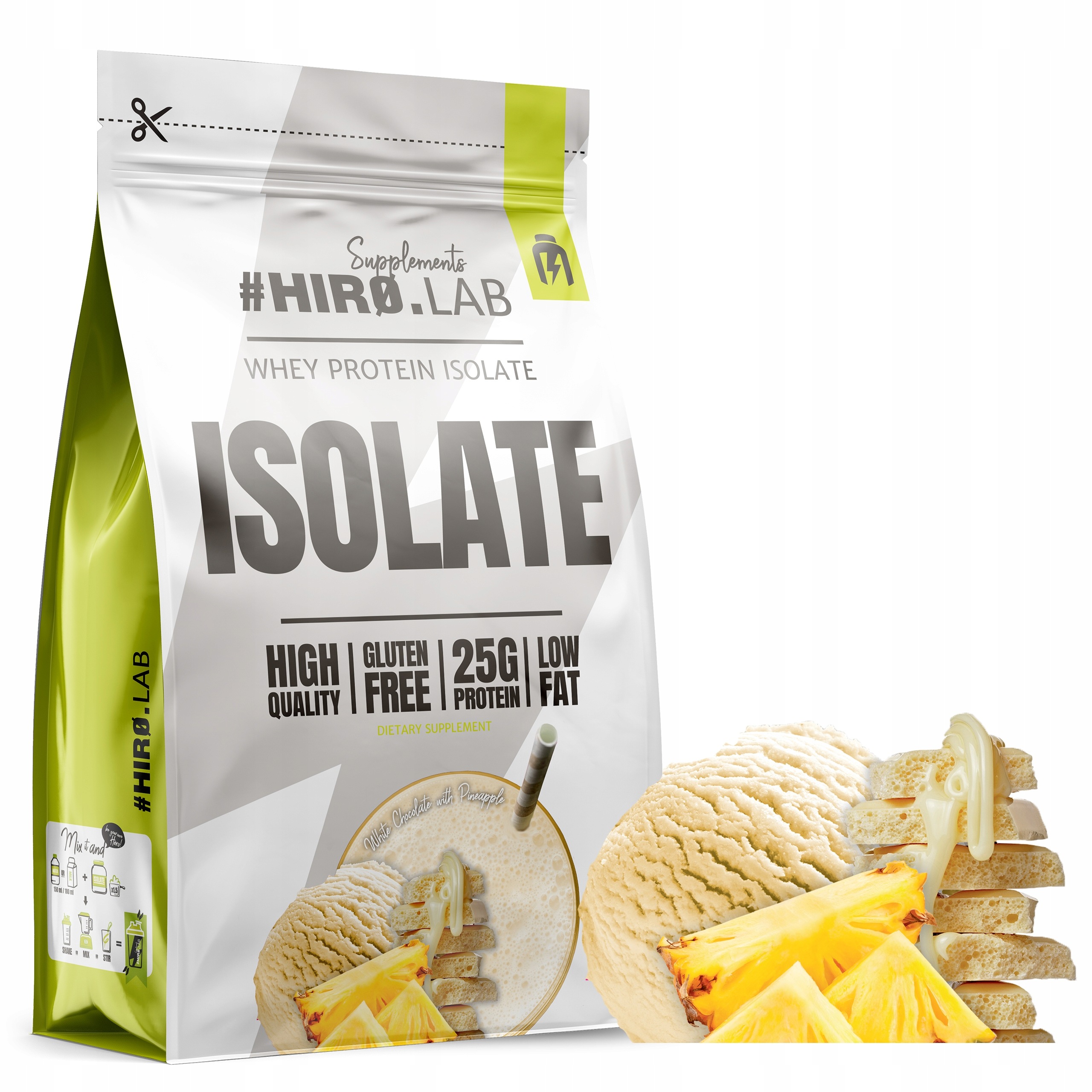 Proteinový Izolát Hiro.lab Wpi 700 g Ananas Bílá Čokoláda Whey Protein