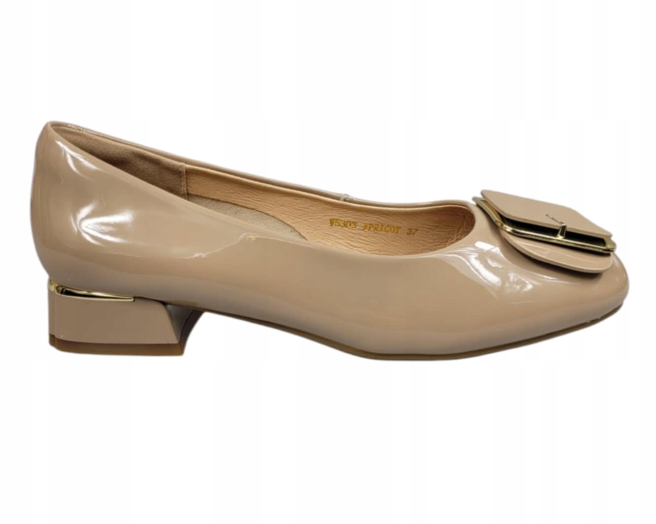 Loretta Vitale Lodičky Nízký Podpatek W5303 Apricot Béžové Lakované vel.36