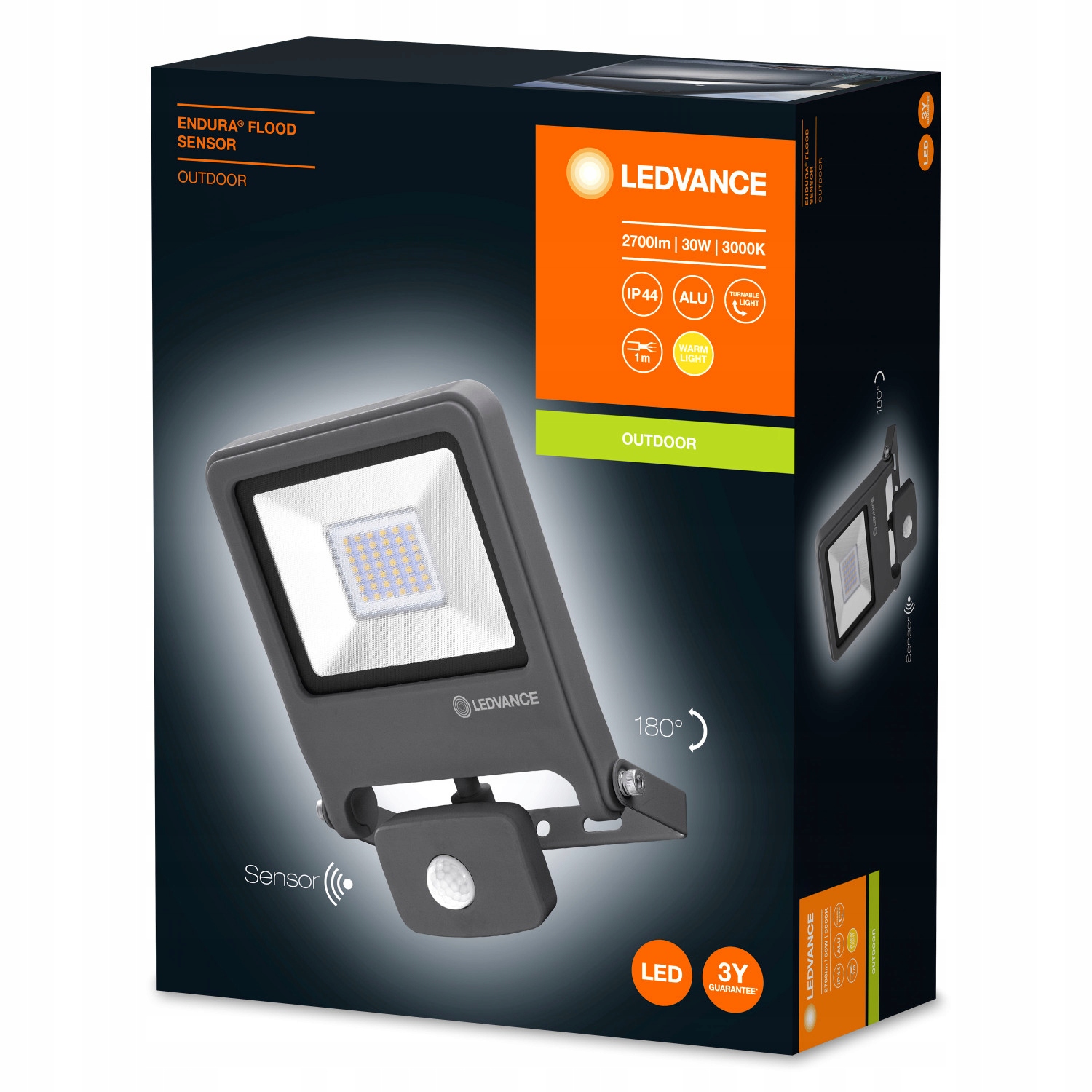 

Ledvance Endura lampa naświetlacz Sensor 30W szary