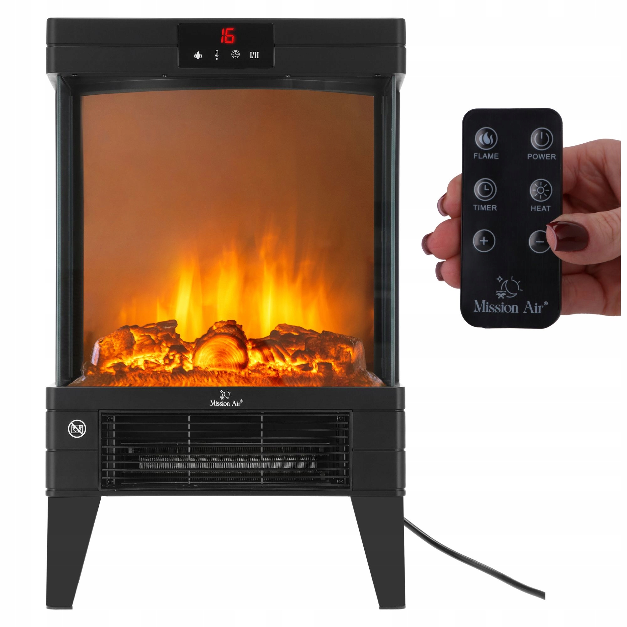 Termoventilátor Ohrievač Krbov Elektrický efekt plameňa 2000 W