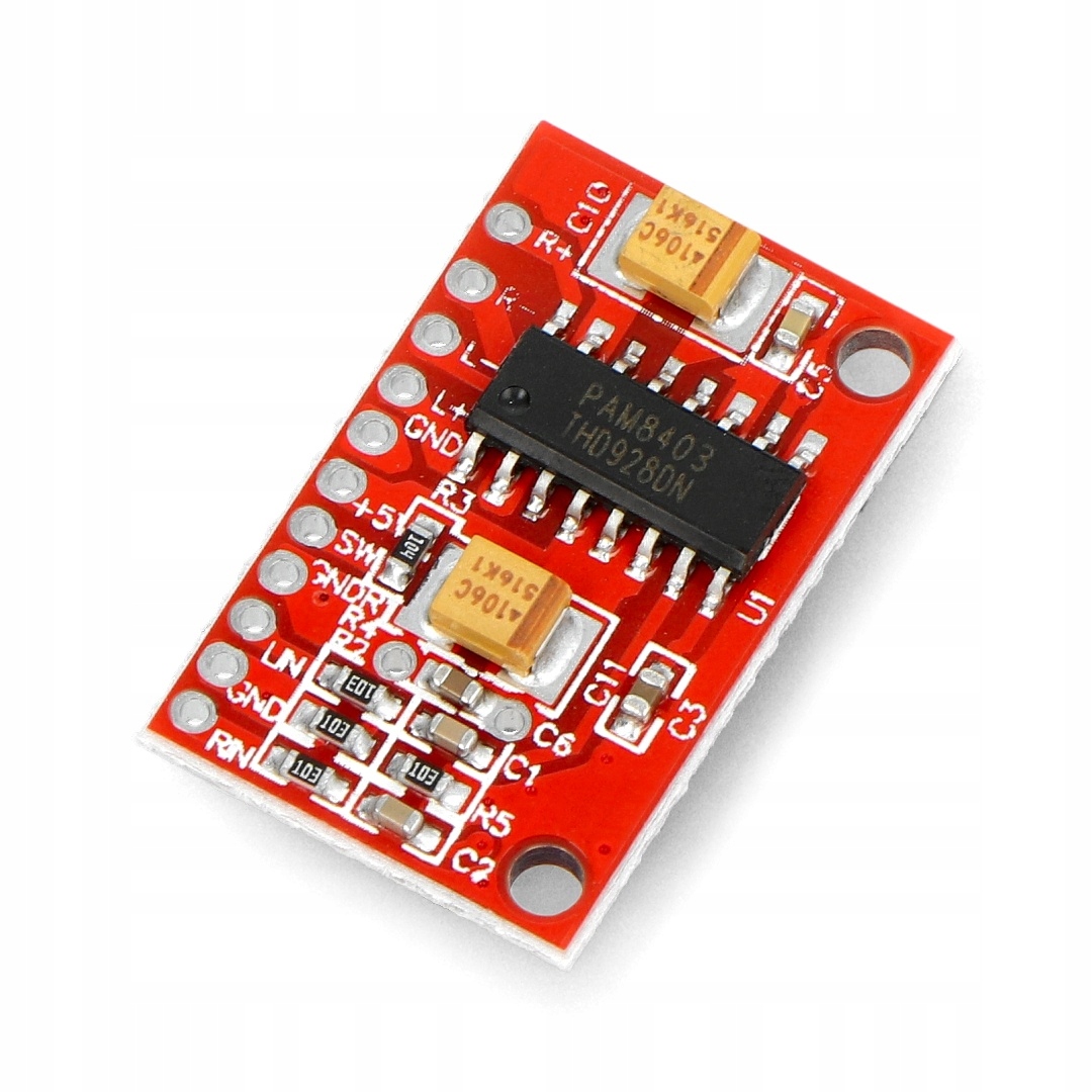 Wzmacniacz audio stereo PAM8403 5V 3W dwukanałowy - Sklep, Opinie, Cena