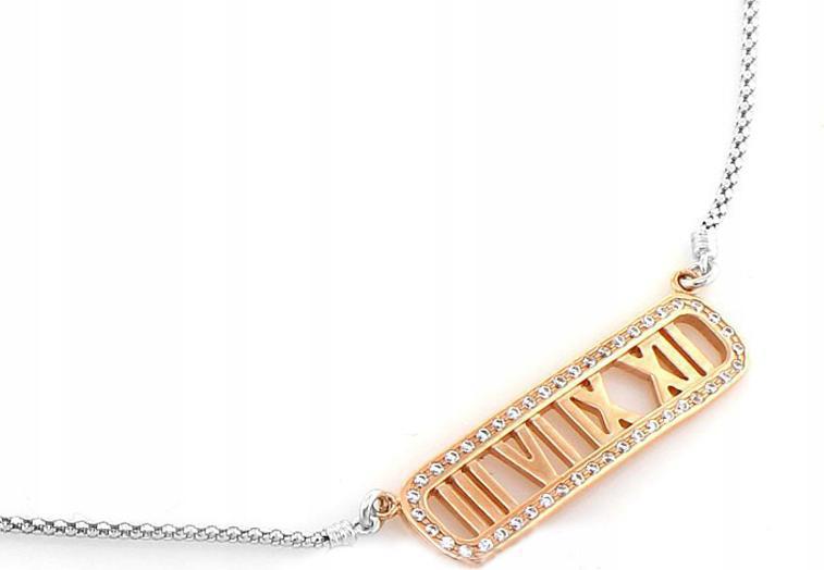 Stříbrný Náhrdelník 925 Pozlacený Přívěsek Zirkony, módní vzor jako dárek