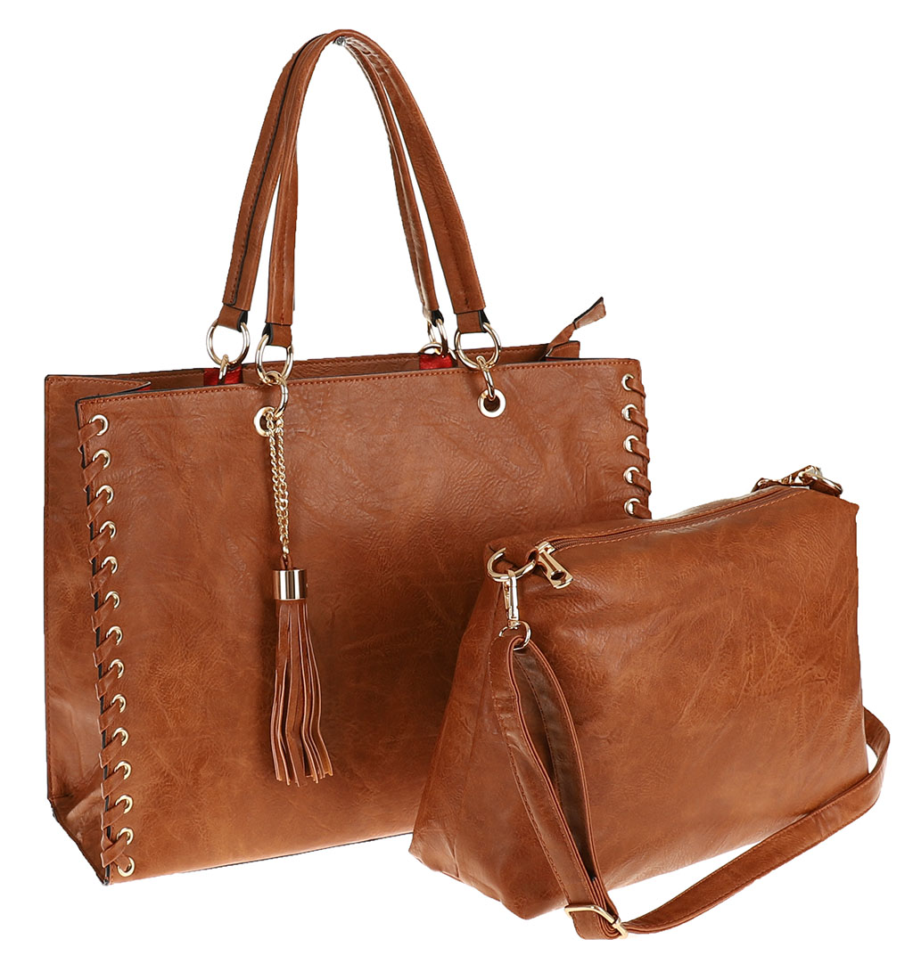 Andrea Massi Módní kabelka kufřík Aktovka Kabelka Přes Rameno Shopper HJ15 Brown