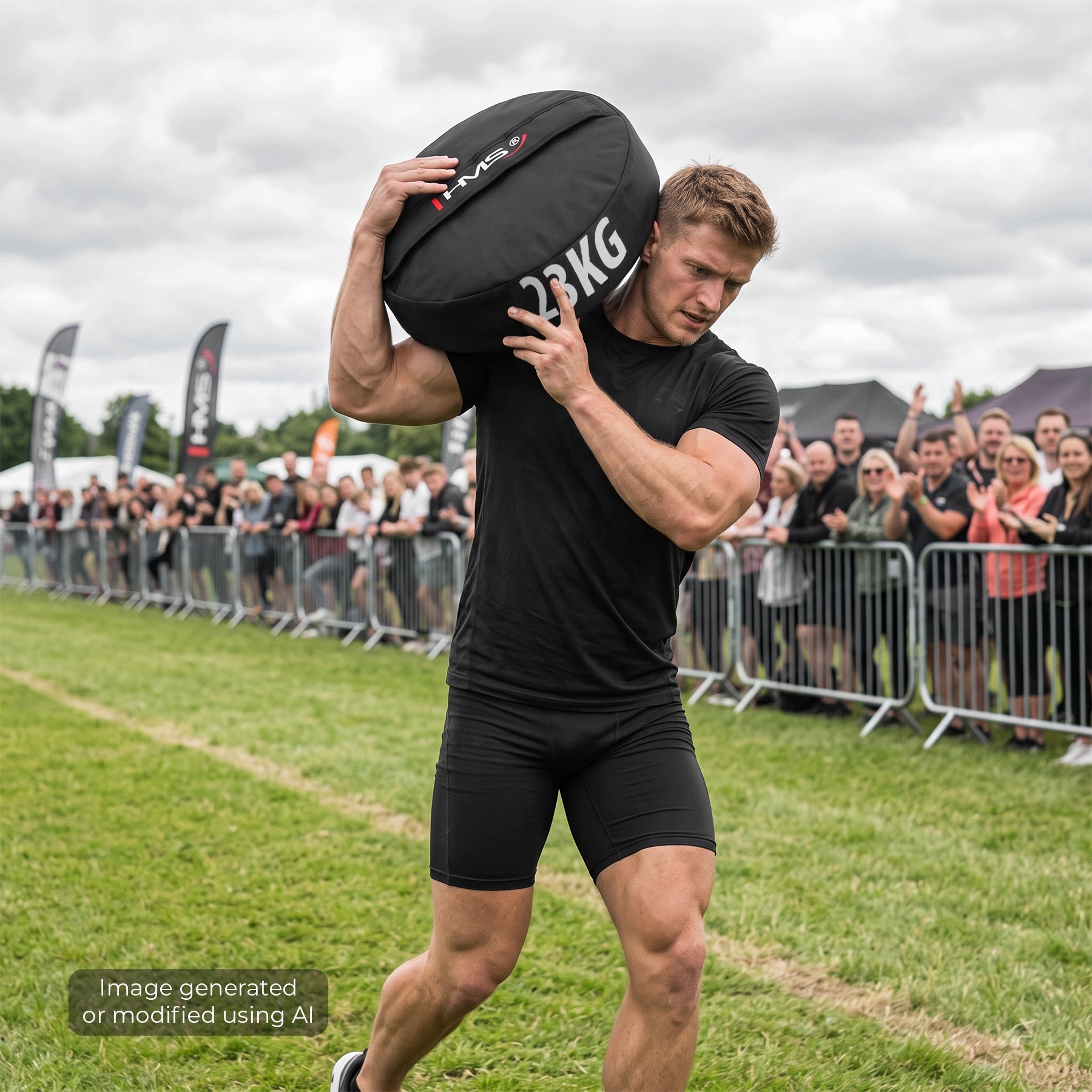 Trvanlivý nylonový vak typu strongman sandbag 23 kg pro posilovnu Hms