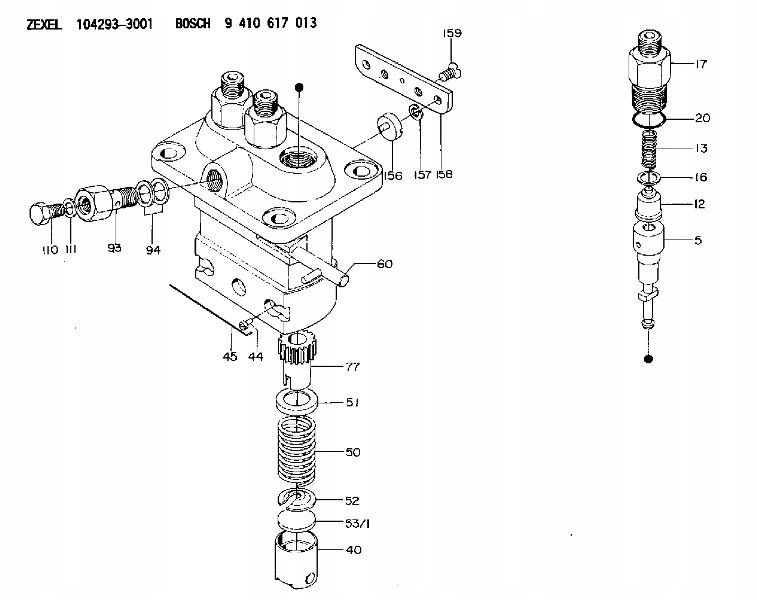 SEKCJE POMPY KUBOTA K49 9413610005 1526151051 Part number 9413610005GD