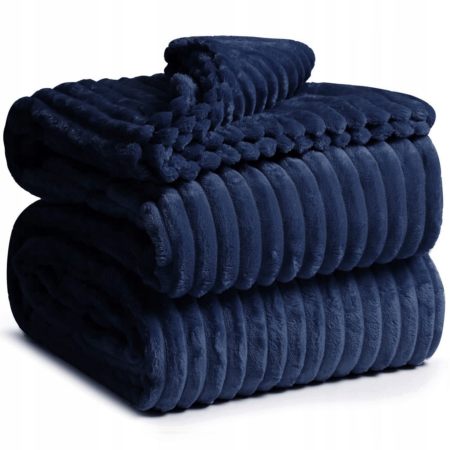 GRUBY KOC WYTŁACZANY PASKI 200x220cm PLED NARZUTA