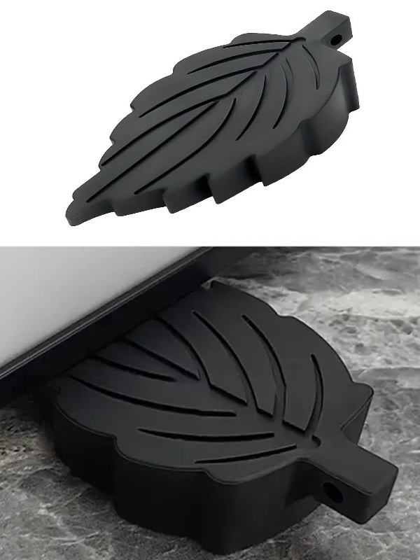 KLIN DO DRZWI ODBOJNIK BLOKADA STOPER DRZWIOWY PODKŁADKA SILIKONOWY CZARNY