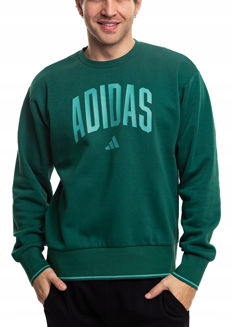 Bluza Męska adidas Treningowa Dresowa Sportowa Sweter bez Kaptura roz. S