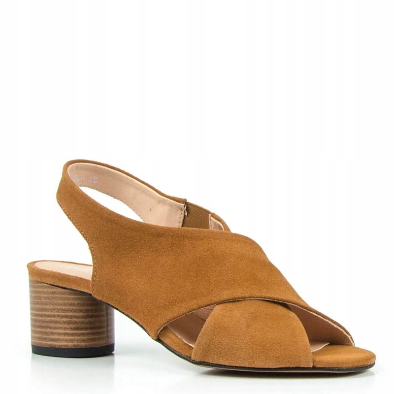 Simen 1306A Sandály Nazouváky Sloupek Hnědé Camel 40