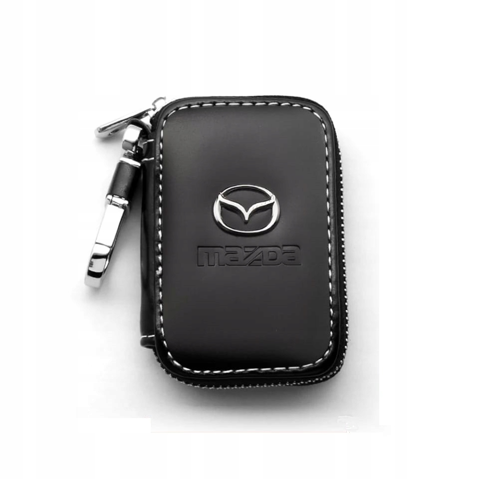 

Piękne Etui brelok na kluczyki Mazda chrom Skóra
